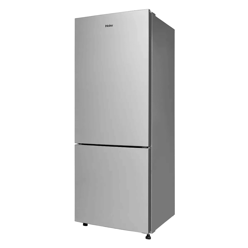 Haier 300 Litres 2 Star Frost Free Double Door Bottom Mount Refrigerator with Antibacterial Gasket (HRB-3502BS-P, Brushline Silver)
