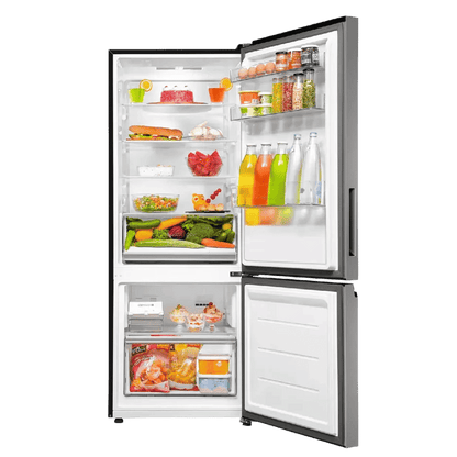 Haier 300 Litres 2 Star Frost Free Double Door Bottom Mount Refrigerator with Antibacterial Gasket (HRB-3502BS-P, Brushline Silver)