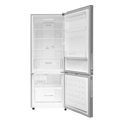 Haier 300 Litres 2 Star Frost Free Double Door Bottom Mount Refrigerator with Antibacterial Gasket (HRB-3502BS-P, Brushline Silver)