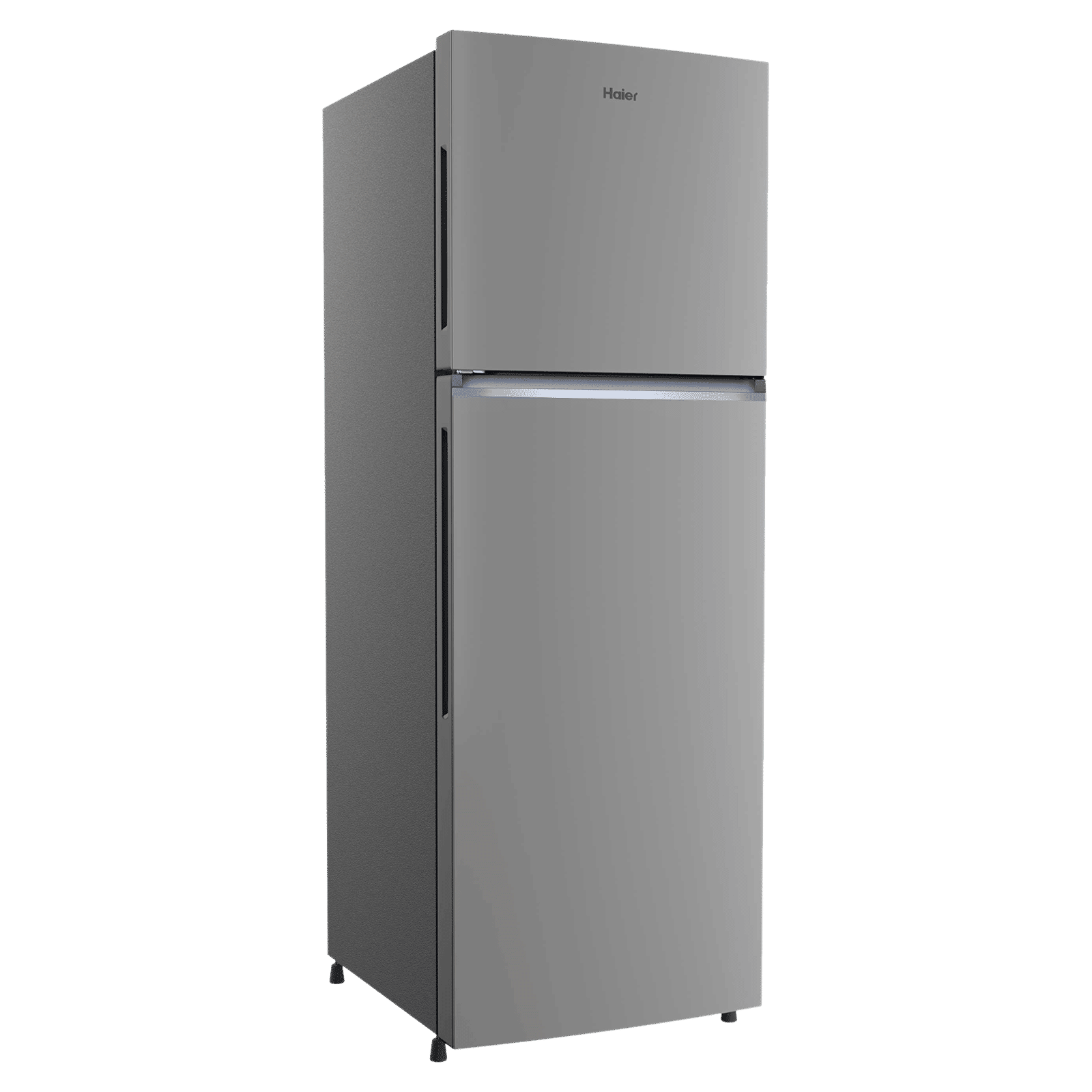 Haier HRF-2902 240 Litres 2 Star Frost Free Double Door Refrigerator with Stabilizer Free Operation (HRF-2902IEBS-P, Brushline Silver)