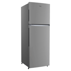 Haier HRF-2902 240 Litres 2 Star Frost Free Double Door Refrigerator with Stabilizer Free Operation (HRF-2902IEBS-P, Brushline Silver)