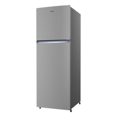 Haier HRF-2902 240 Litres 2 Star Frost Free Double Door Refrigerator with Stabilizer Free Operation (HRF-2902IEBS-P, Brushline Silver)