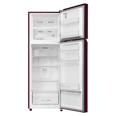 Haier HRF-2902 240 Litres 2 Star Frost Free Double Door Refrigerator with Stabilizer Free Operation (HRF-2902IEBS-P, Brushline Silver)