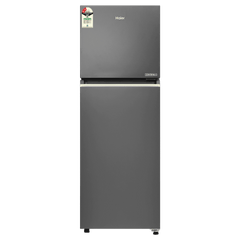 Haier HRF-2902 240 Litres 2 Star Frost Free Double Door Convertible Refrigerator with Turbo Icing Technology (HRF-2902IBGB-P, GE Black)