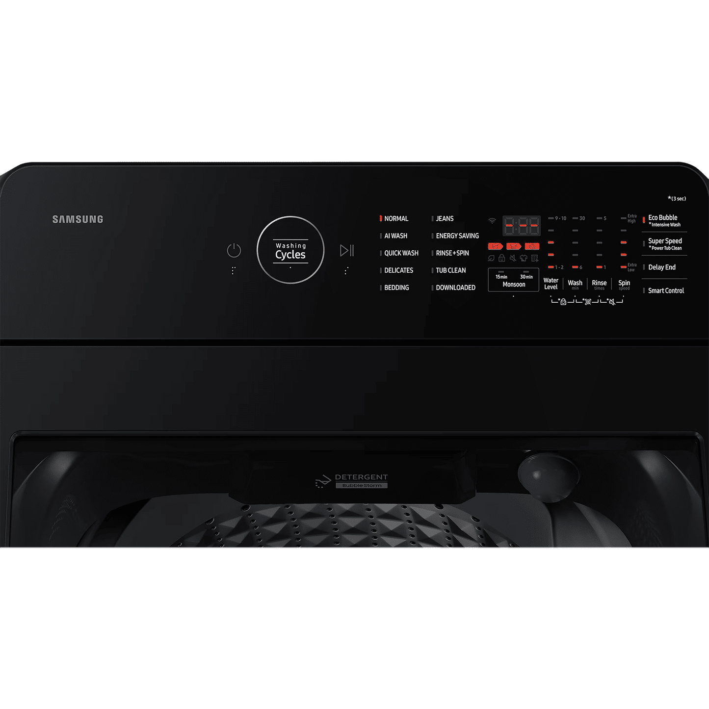 SAMSUNG 8 kg 5 Star Wi-Fi Inverter Fully Automatic Top Load Washing Machine (WA80F08S2CTL, AI VRT+ Technology, Deep Charcoal)