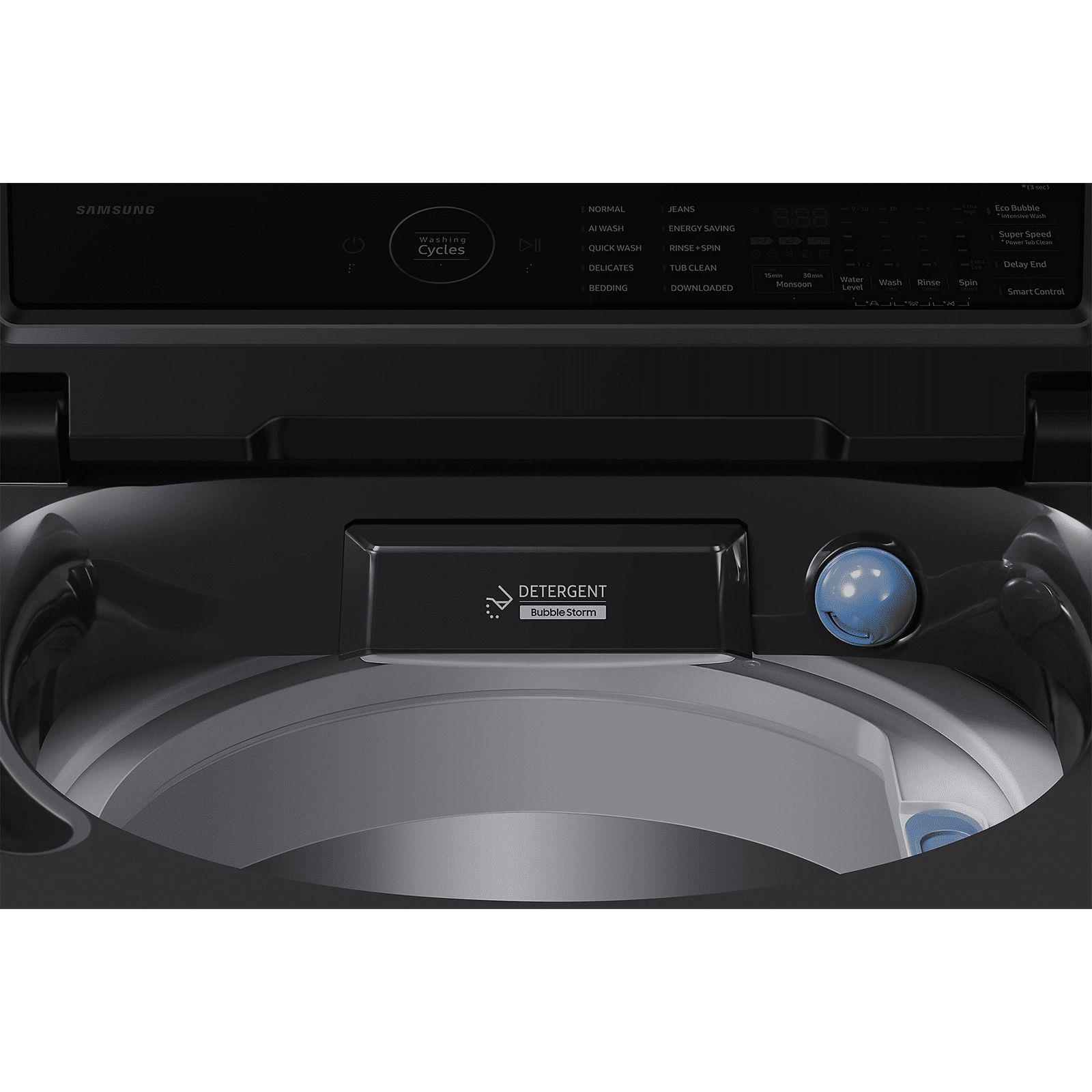 SAMSUNG 8 kg 5 Star Wi-Fi Inverter Fully Automatic Top Load Washing Machine (WA80F08S2CTL, AI VRT+ Technology, Deep Charcoal)