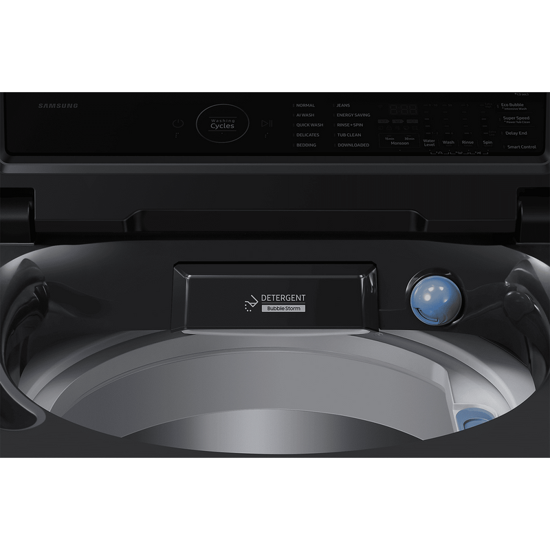 SAMSUNG 8 kg 5 Star Wi-Fi Inverter Fully Automatic Top Load Washing Machine (WA80F08S2CTL, AI VRT+ Technology, Deep Charcoal)