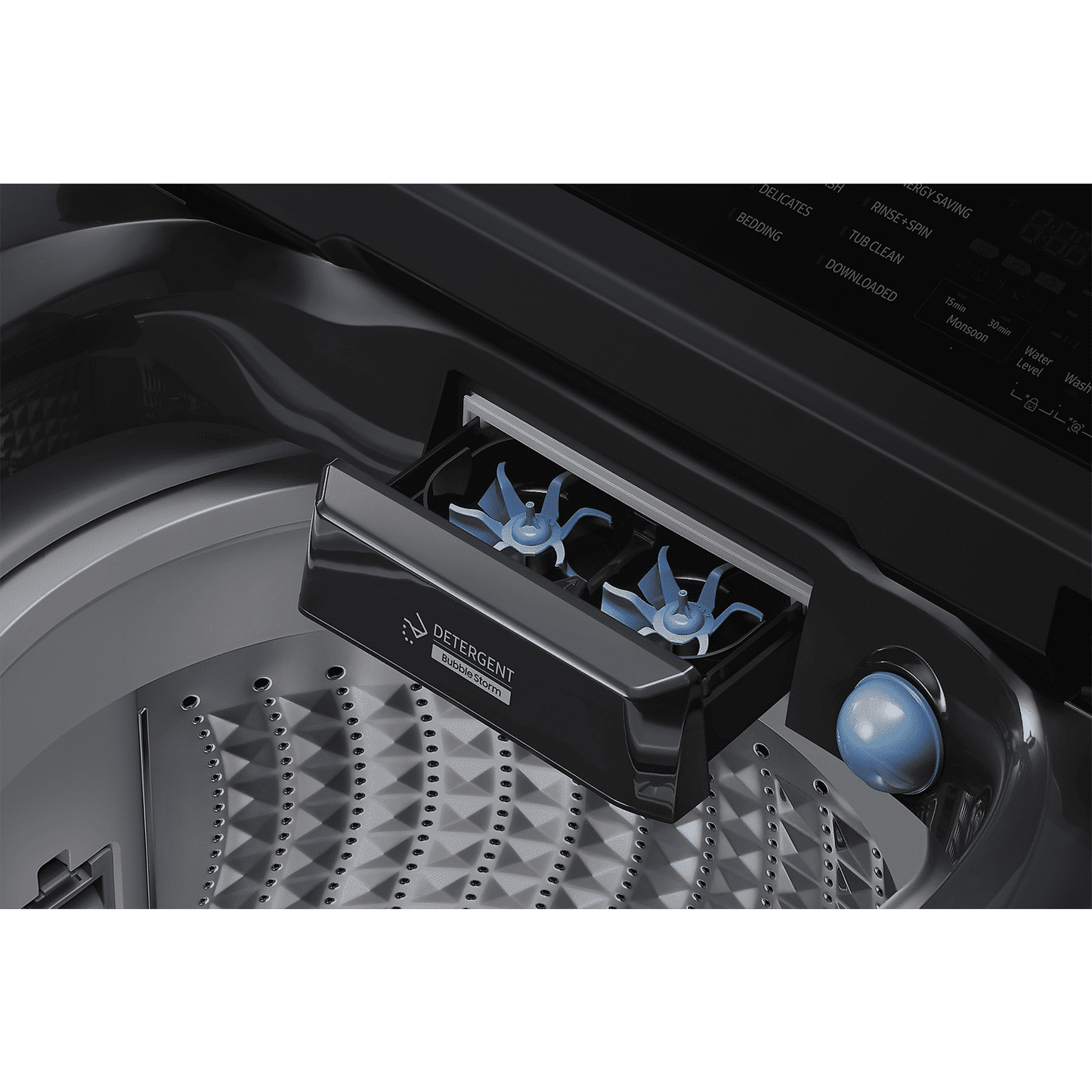 SAMSUNG 8 kg 5 Star Wi-Fi Inverter Fully Automatic Top Load Washing Machine (WA80F08S2CTL, AI VRT+ Technology, Deep Charcoal)