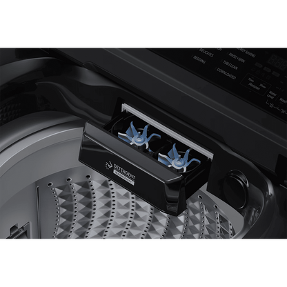 SAMSUNG 8 kg 5 Star Wi-Fi Inverter Fully Automatic Top Load Washing Machine (WA80F08E2BTL, AI VRT+ Technology, Black Caviar)