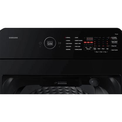 SAMSUNG 8 kg 5 Star Wi-Fi Inverter Fully Automatic Top Load Washing Machine (WA80F08S2BTL, AI VRT+ Technology, Black Caviar)