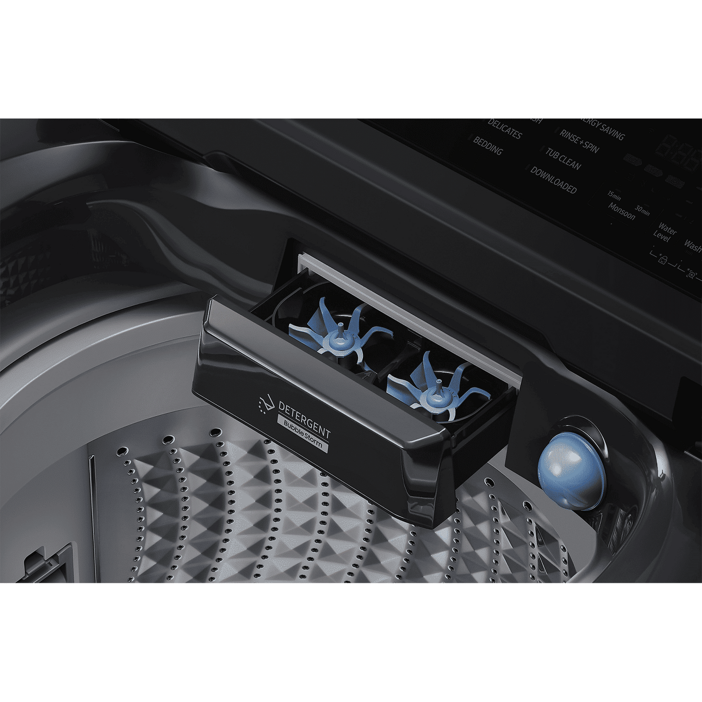 SAMSUNG 8 kg 5 Star Wi-Fi Inverter Fully Automatic Top Load Washing Machine (WA80F08S2BTL, AI VRT+ Technology, Black Caviar)