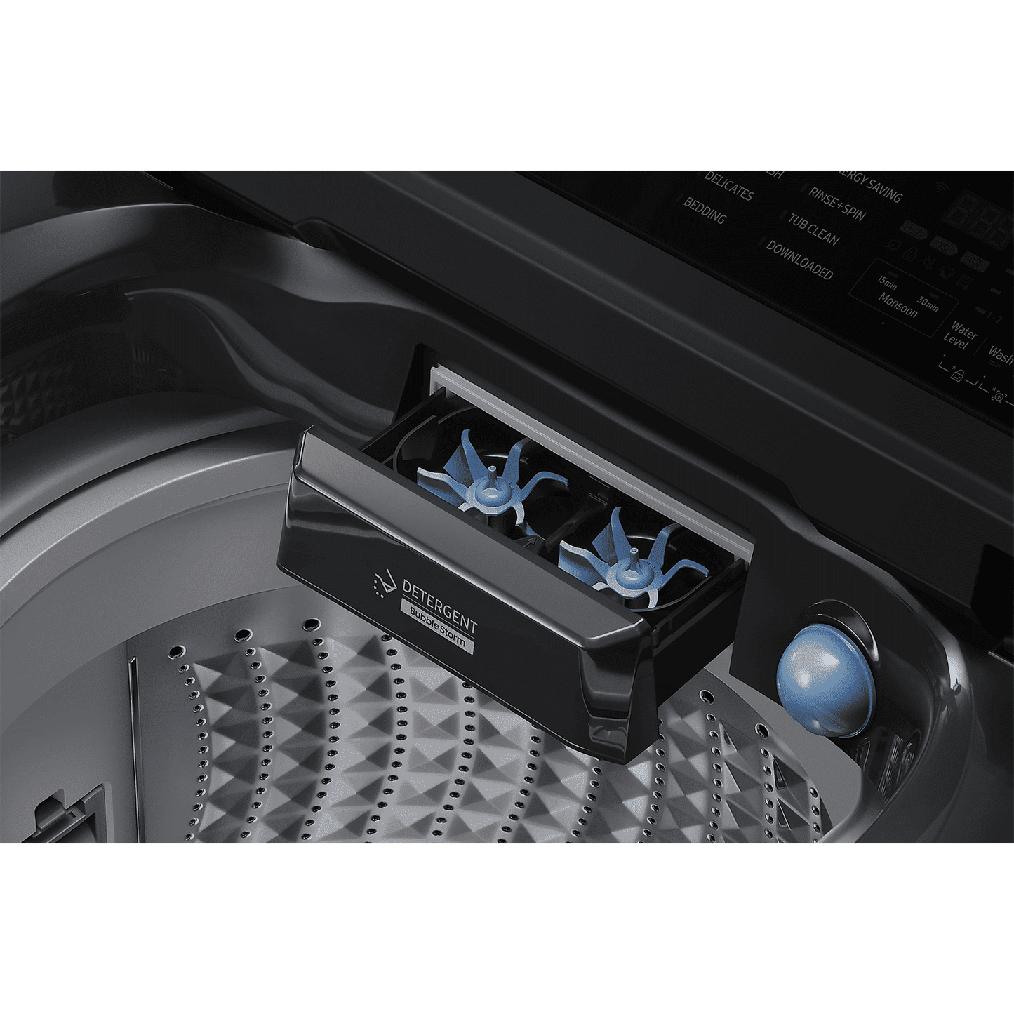 SAMSUNG 8 kg 5 Star Wi-Fi Inverter Fully Automatic Top Load Washing Machine (WA80F08B3BTL, AI VRT+ Technology, Black Caviar)