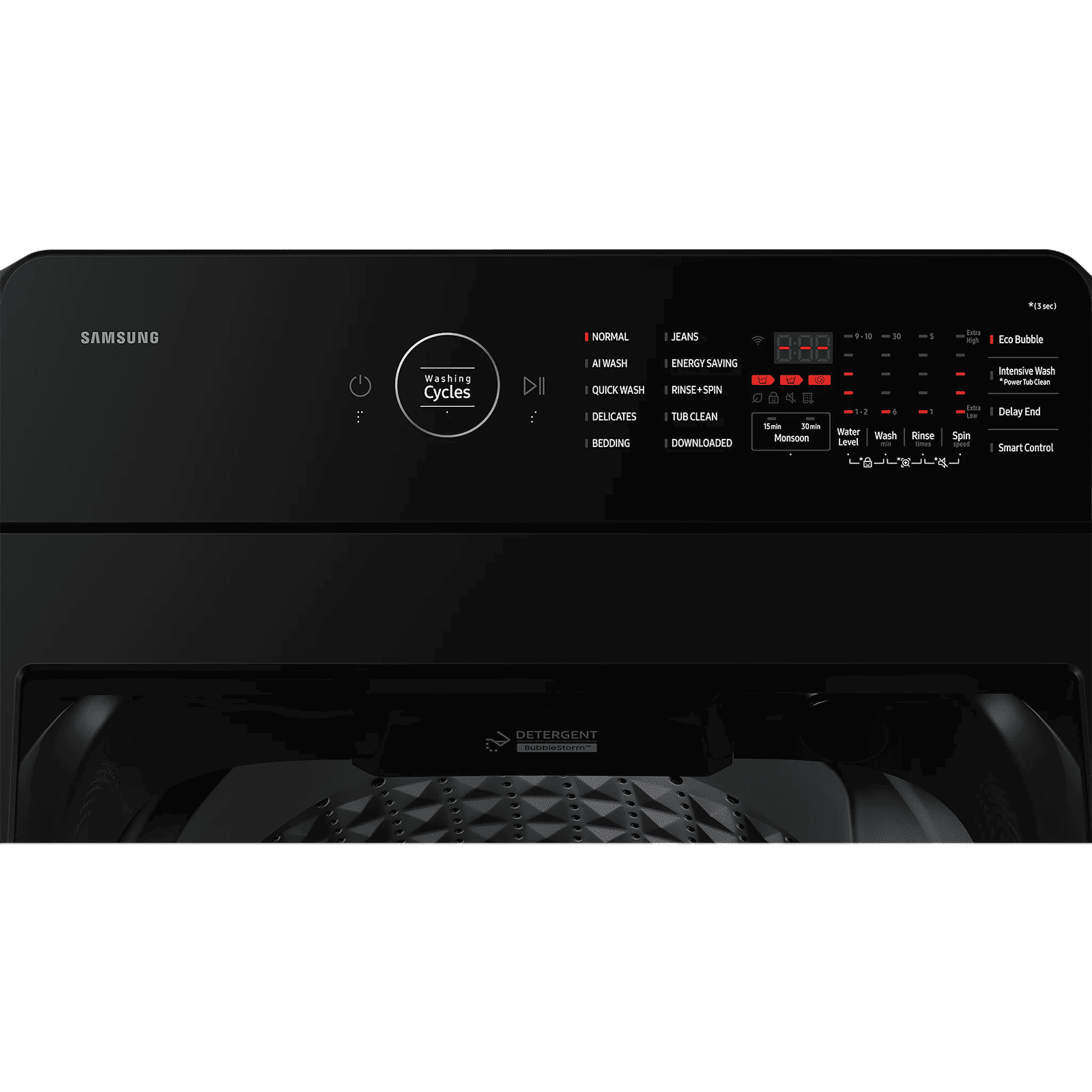 SAMSUNG 10 kg 5 Star Wi-Fi Inverter Fully Automatic Top Load Washing Machine (WA80F10E2CTL, AI VRT+ Technology, Deep Charcoal)