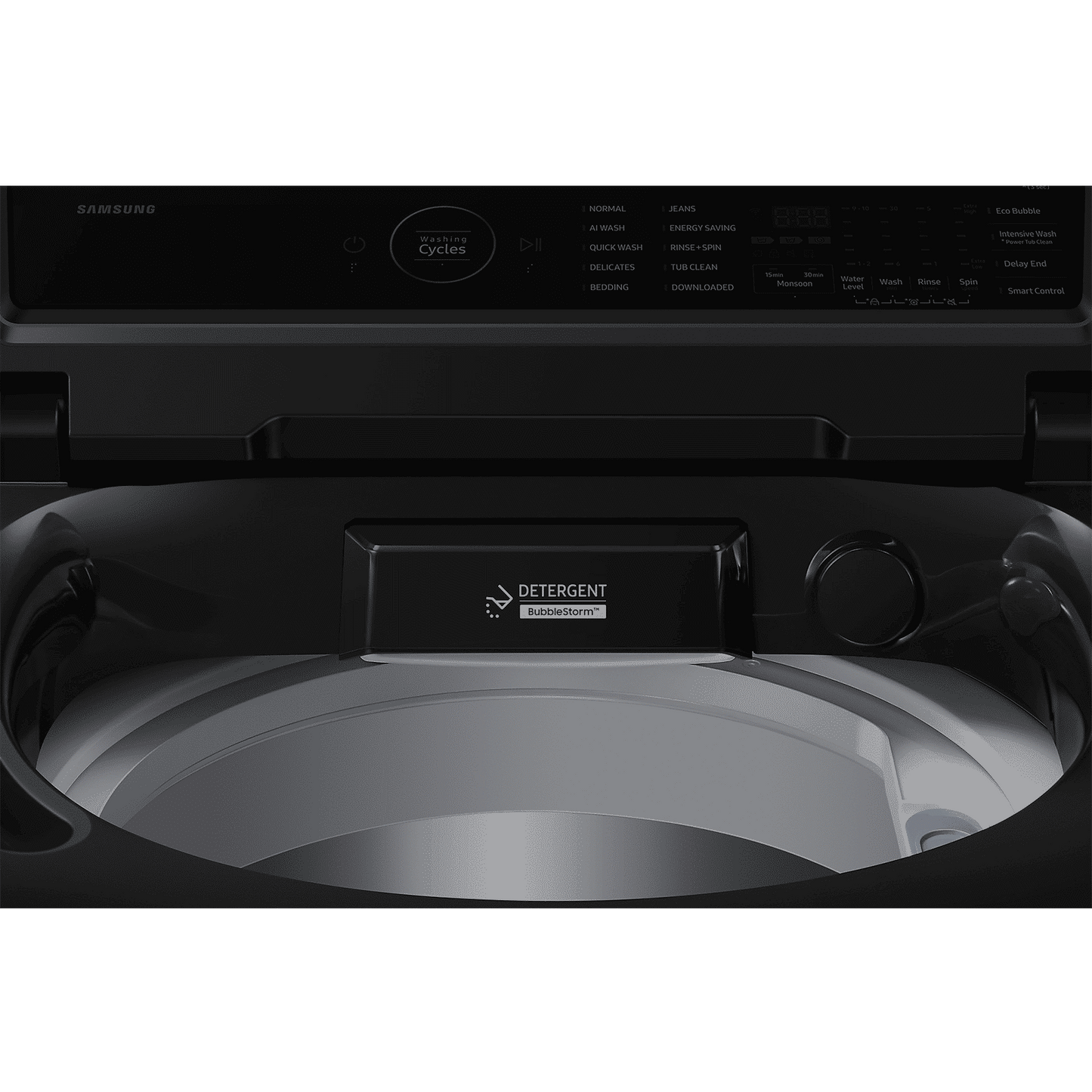 SAMSUNG 10 kg 5 Star Wi-Fi Inverter Fully Automatic Top Load Washing Machine (WA80F10E2CTL, AI VRT+ Technology, Deep Charcoal)