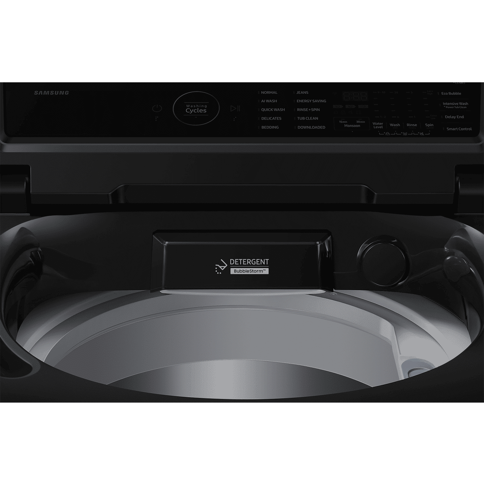 SAMSUNG 10 kg 5 Star Wi-Fi Inverter Fully Automatic Top Load Washing Machine (WA80F10E2CTL, AI VRT+ Technology, Deep Charcoal)