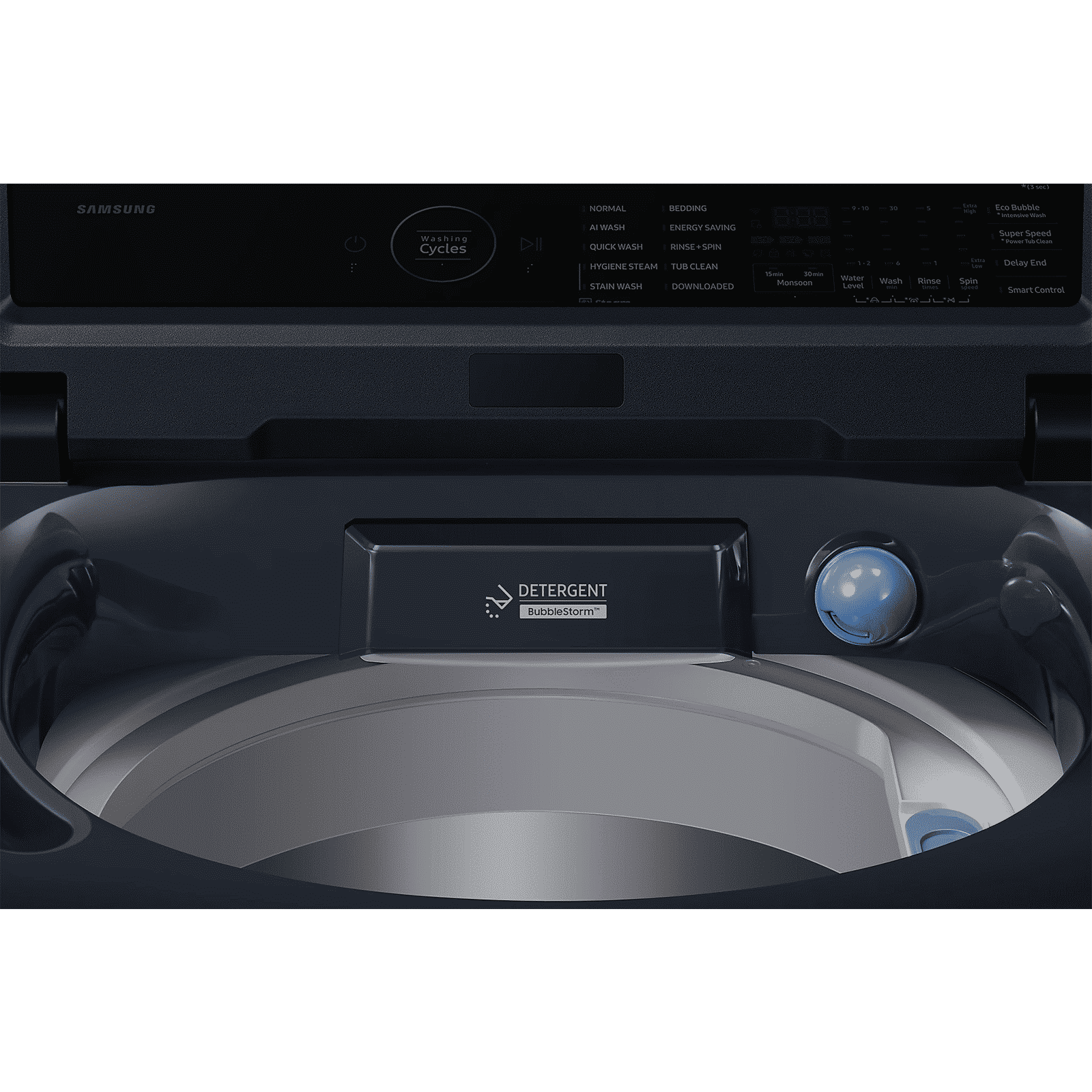 SAMSUNG 10 kg 5 Star Wi-Fi Inverter Fully Automatic Top Load Washing Machine (WA80F10B3NTL, AI VRT+ Technology, Brushed Navy)