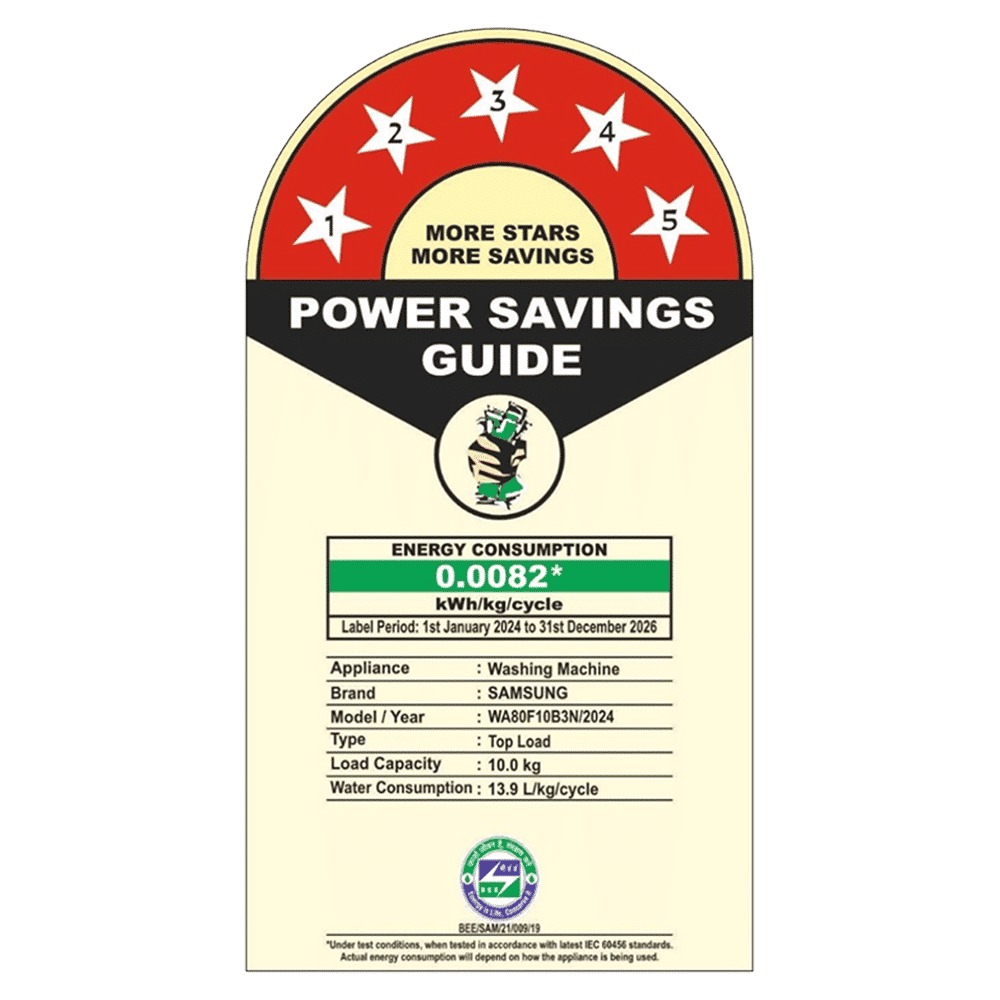 SAMSUNG 10 kg 5 Star Wi-Fi Inverter Fully Automatic Top Load Washing Machine (WA80F10B3NTL, AI VRT+ Technology, Brushed Navy)