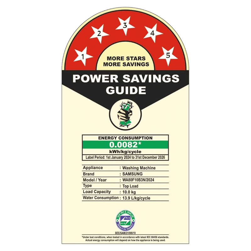 SAMSUNG 10 kg 5 Star Wi-Fi Inverter Fully Automatic Top Load Washing Machine (WA80F10B3NTL, AI VRT+ Technology, Brushed Navy)