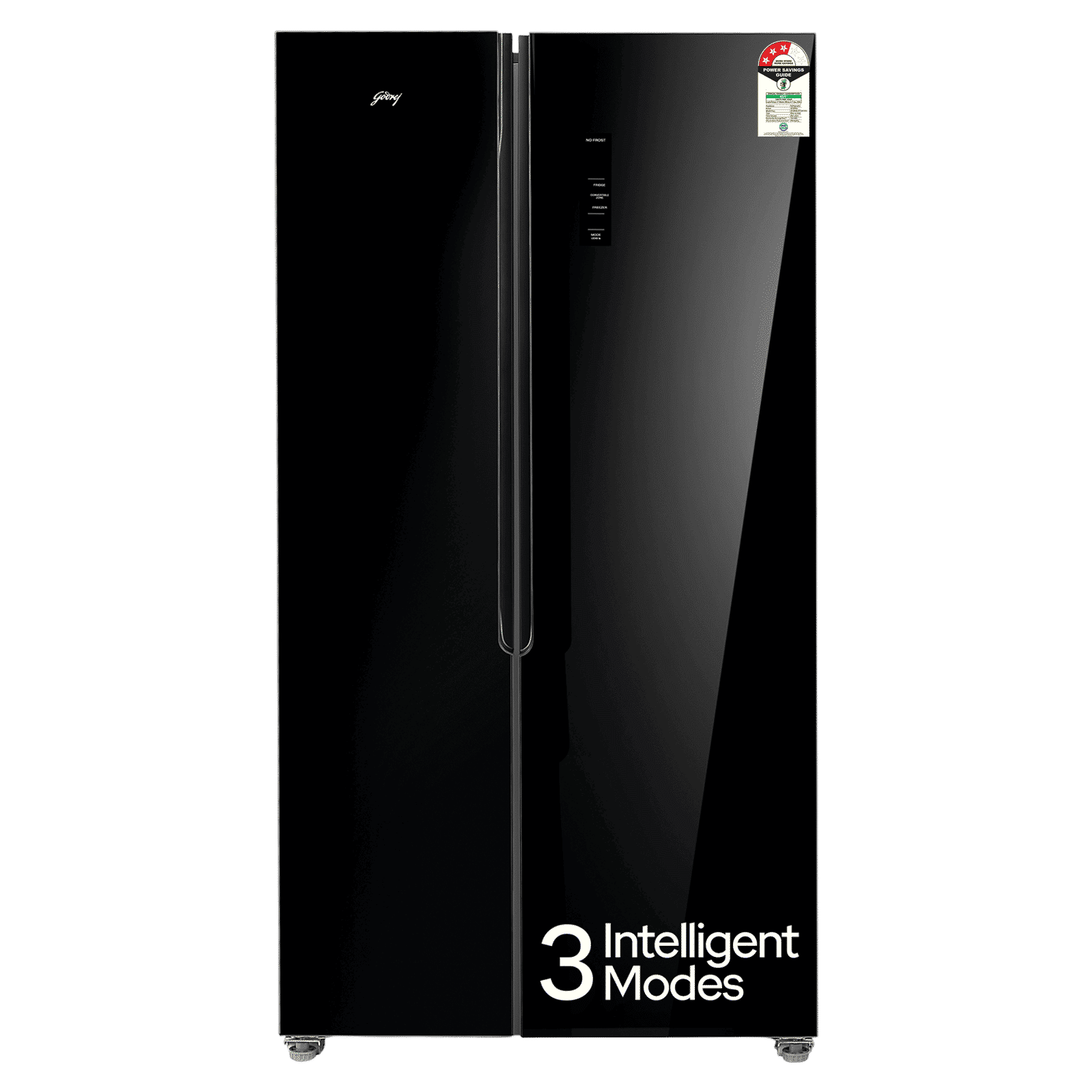Godrej 600 Litres 3 Star Frost Free Side by Side Refrigerator with Powered By AI (RS EON VELVET 646C RIT, Opera Black)