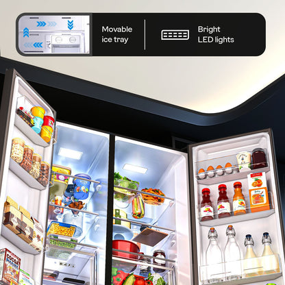 Godrej 600 Litres 3 Star Frost Free Side by Side Refrigerator with Powered By AI (RS EON VELVET 646C RIT, Opera Black)