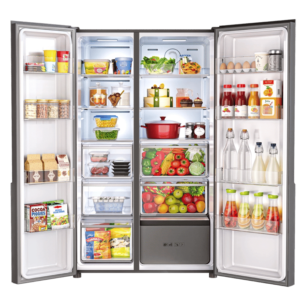 Godrej 600 Litres 3 Star Frost Free Side by Side Refrigerator with Powered By AI (RS EON VELVET 646C RIT, Opera Black)