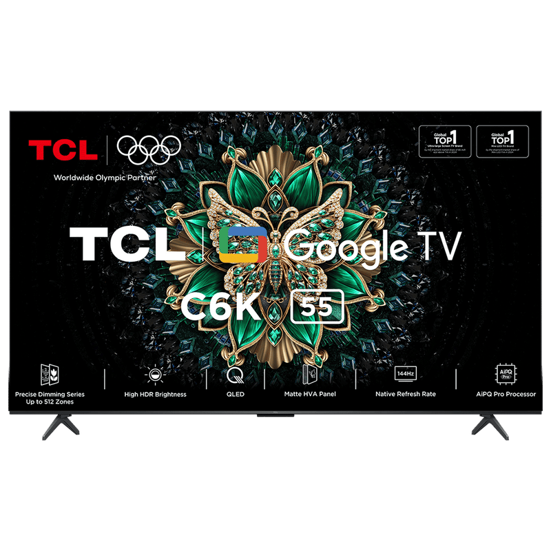TCL C6K 139.7 cm (55 inch) QD-Mini LED 4K Ultra HD Smart Google TV with Google Voice Assistant (2025 model)