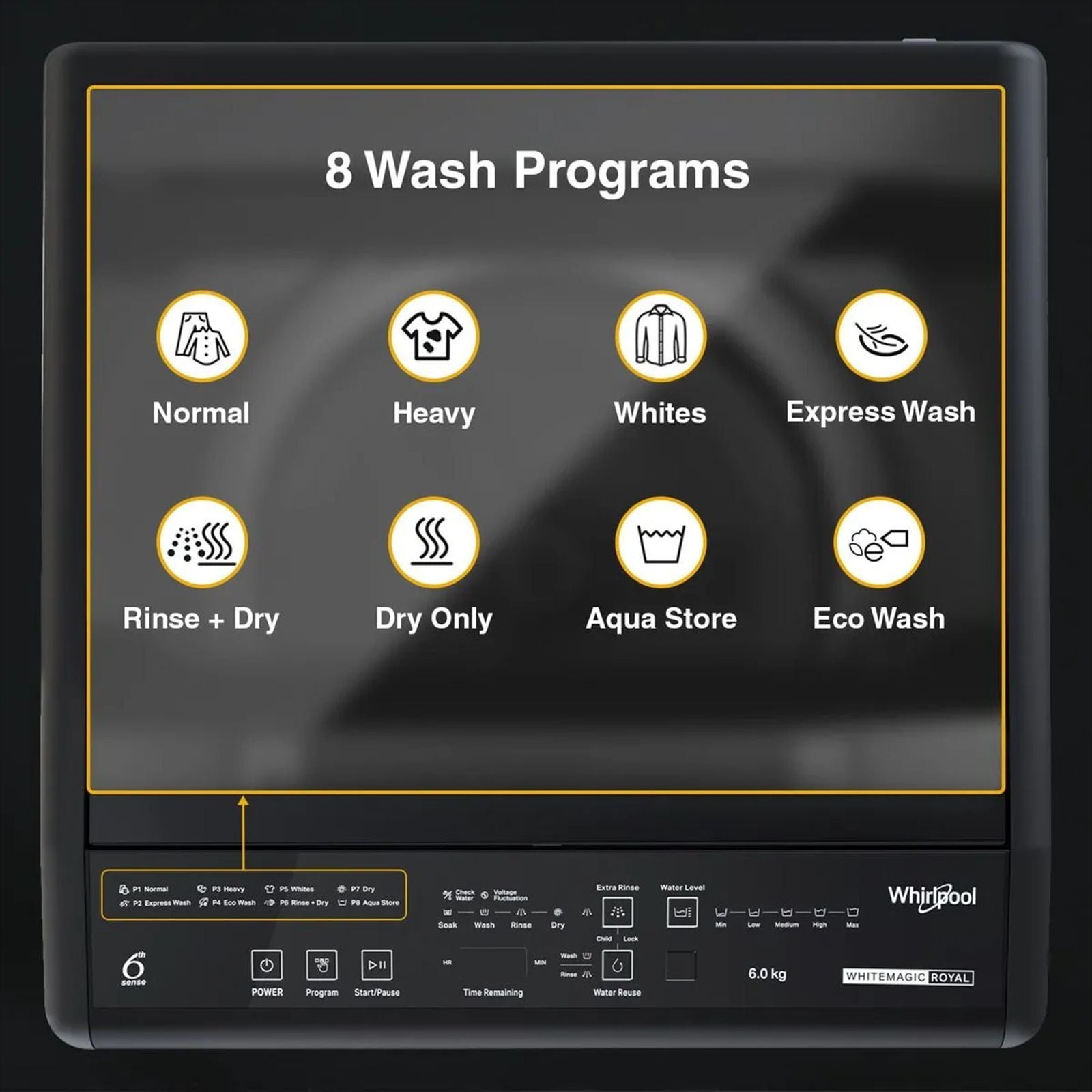 Whirlpool 6.5 kg 5 Star Fully Automatic Top Load Washing Machine (Magic Clean, 31659, 6th Sense Technology, Grey)