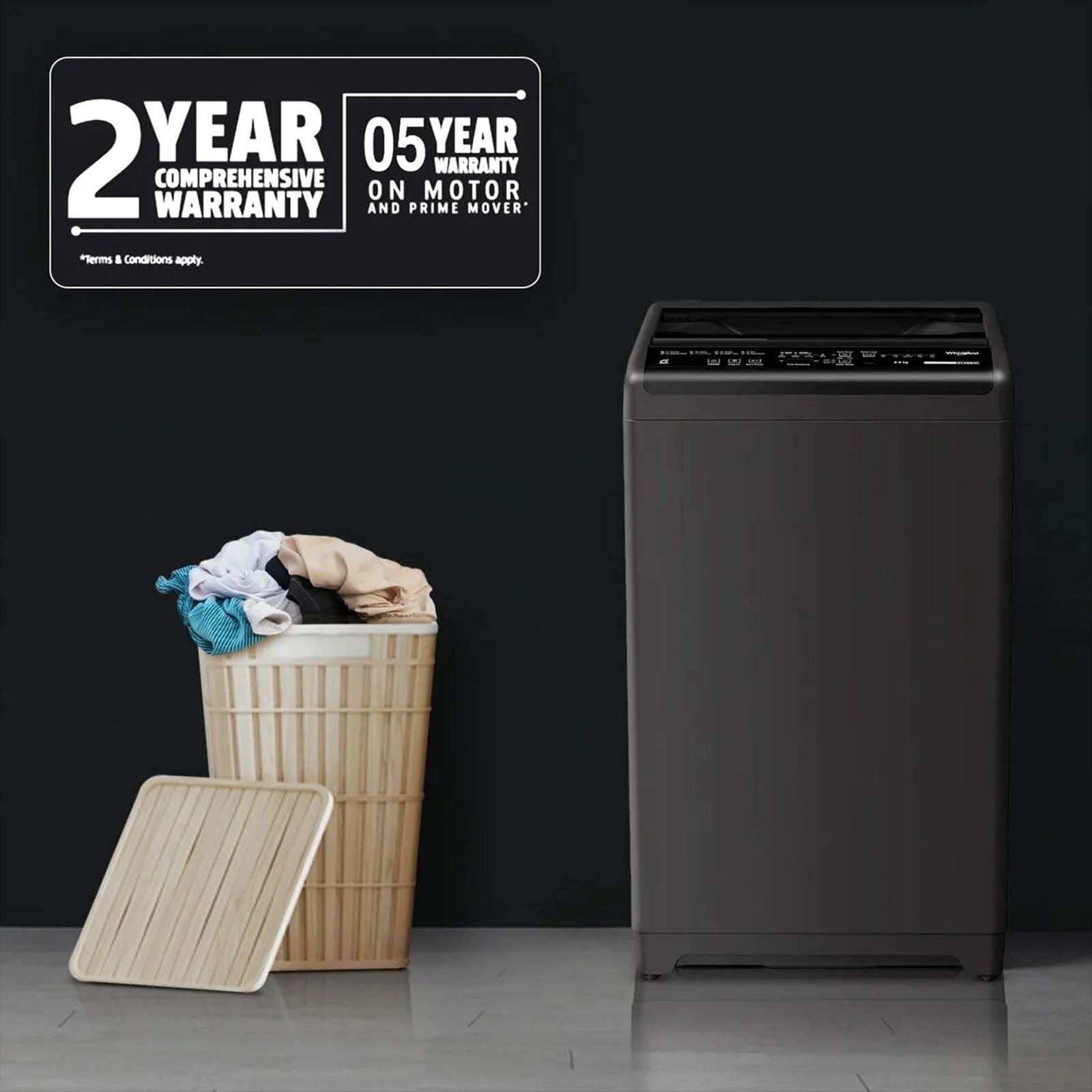 Whirlpool 6.5 kg 5 Star Fully Automatic Top Load Washing Machine (Magic Clean, 31659, 6th Sense Technology, Grey)