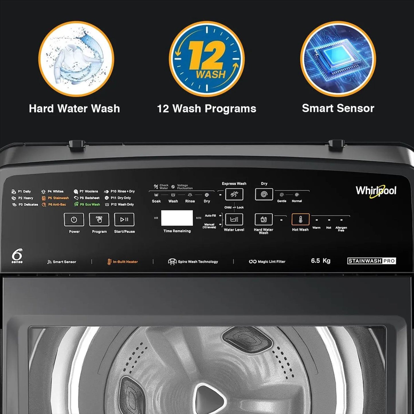 Whirlpool 7.5 kg 5 Star Fully Automatic Top Load Washing Machine (Magic Clean Pro, 31667, 6th Sense Technology, Grey)