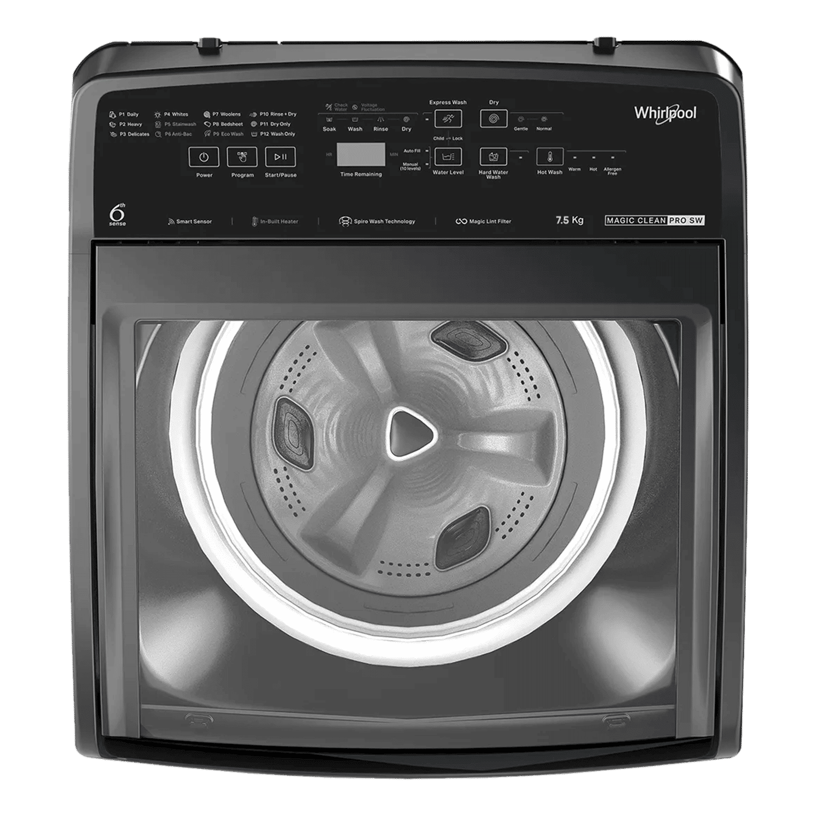 Whirlpool 7.5 kg 5 Star Fully Automatic Top Load Washing Machine (Magic Clean Pro, 31667, 6th Sense Technology, Grey)