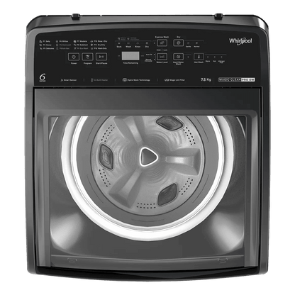Whirlpool 7.5 kg 5 Star Fully Automatic Top Load Washing Machine (Magic Clean Pro, 31667, 6th Sense Technology, Grey)