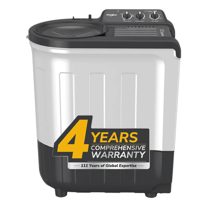 Whirlpool 6.5 kg 5 Star Semi Automatic Washing Machine with In built Scrubber (Magic Clean , 30337, Grey)