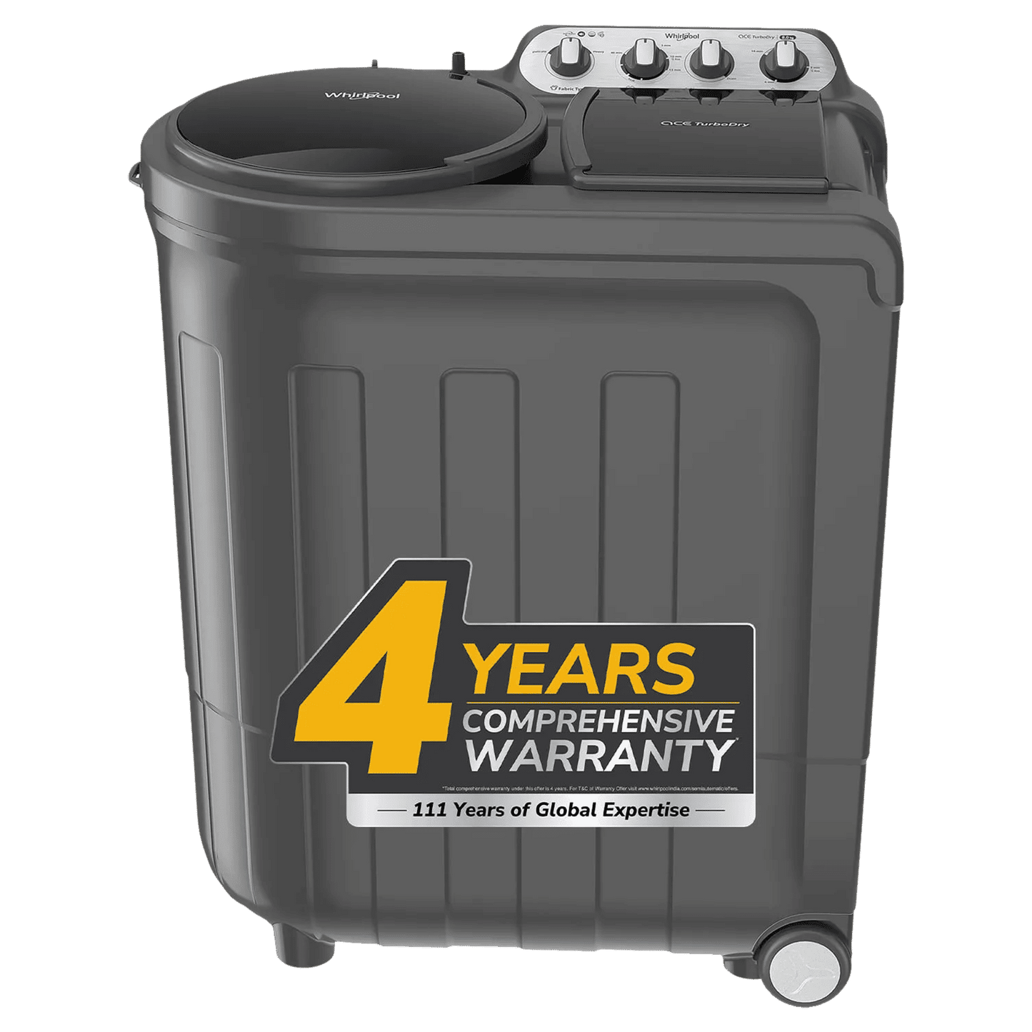 Whirlpool 8.0 kg 5 Star Semi Automatic Washing Machine with In built Scrubber (Magic Clean, 30318, Grey)