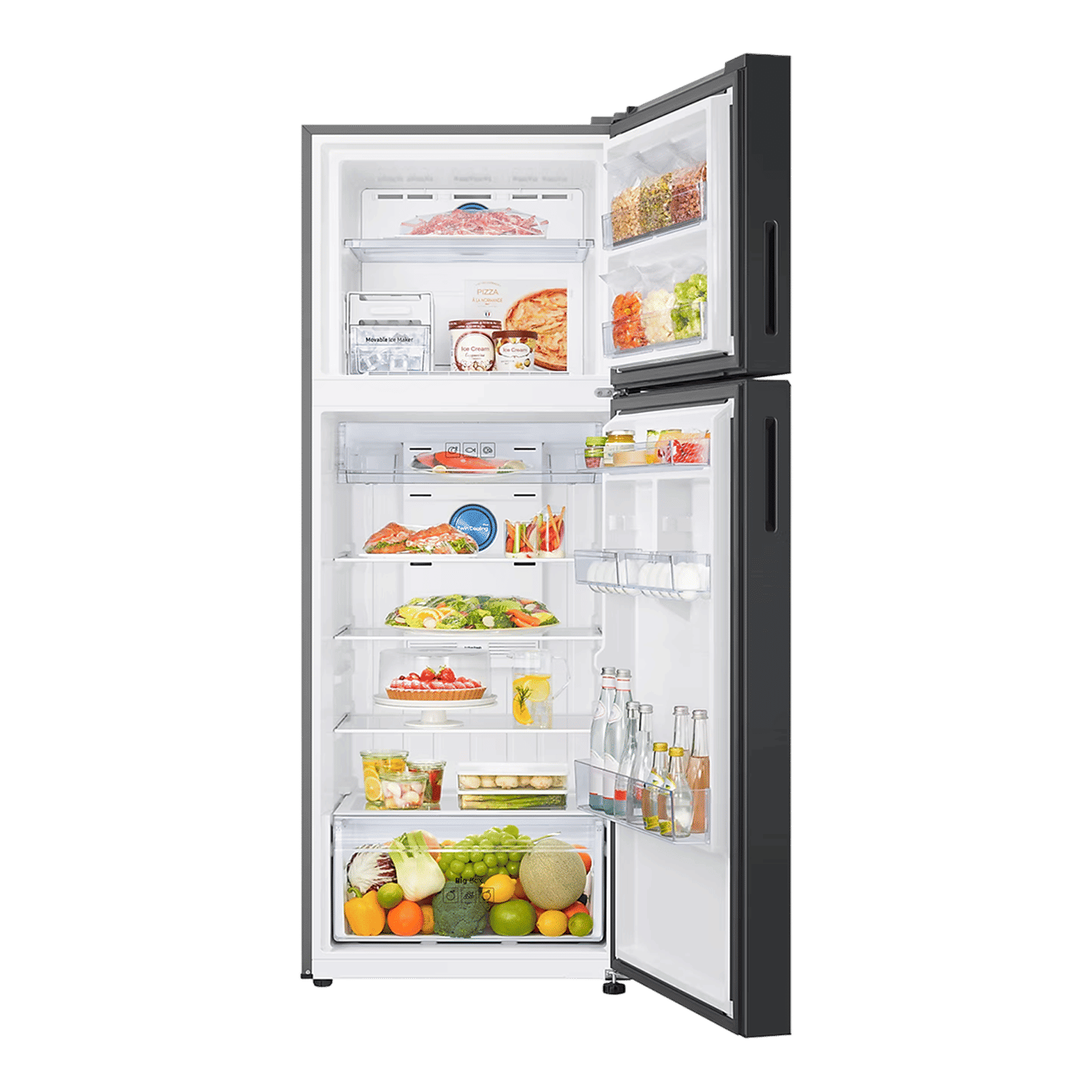 SAMSUNG 467 Litres 3 Star Frost Free Double Door Smart Wifi Enabled Refrigerator with Twin Cooling Plus Technology (RT80F51C3KHL, Luxe Black)