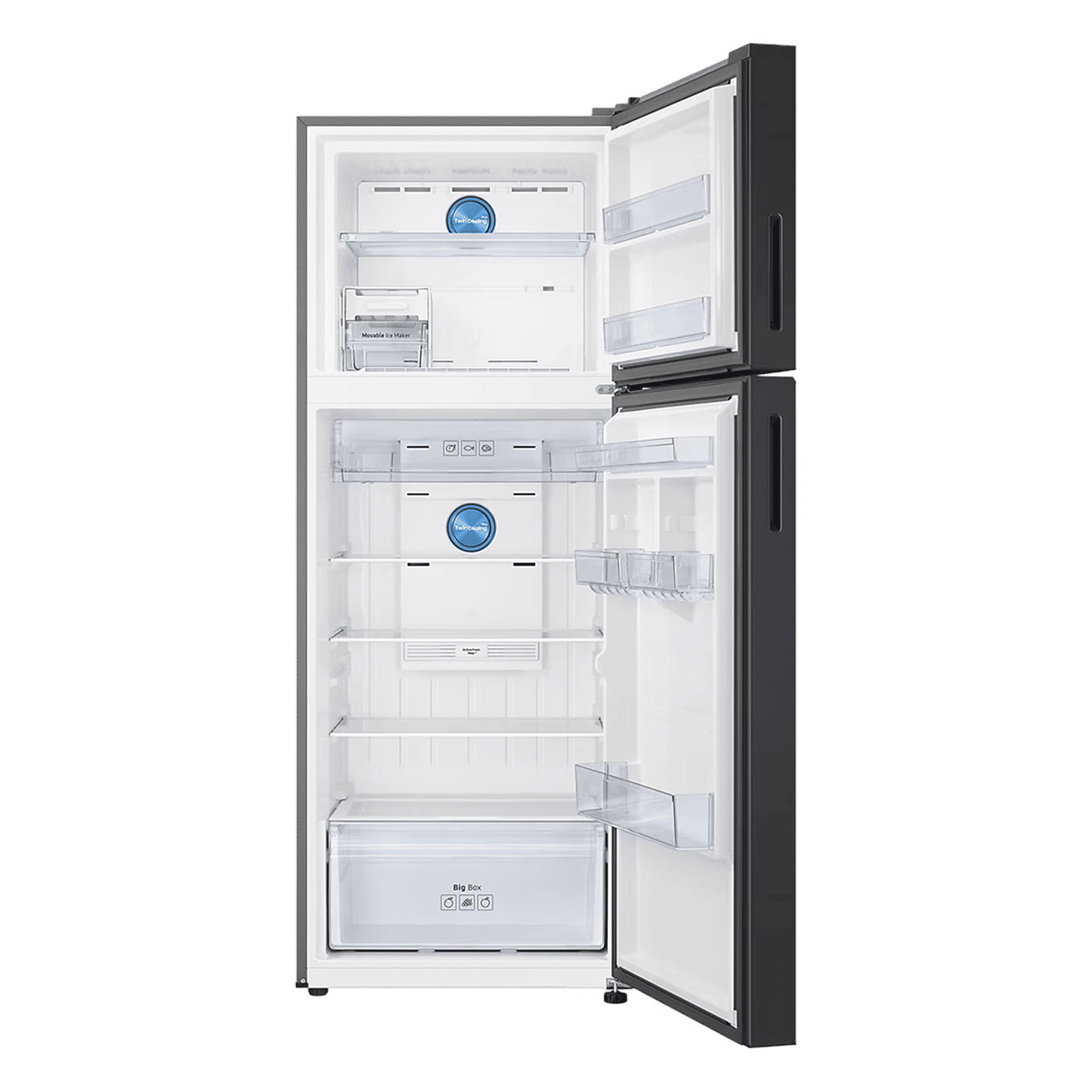 SAMSUNG 467 Litres 3 Star Frost Free Double Door Smart Wifi Enabled Refrigerator with Twin Cooling Plus Technology (RT80F51C3KHL, Luxe Black)