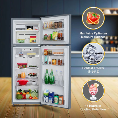 Whirlpool Intellifresh 235 Litres 3 Star Frost Free Double Door Convertible Refrigerator with 6th Sense Technology (22139, Grey)