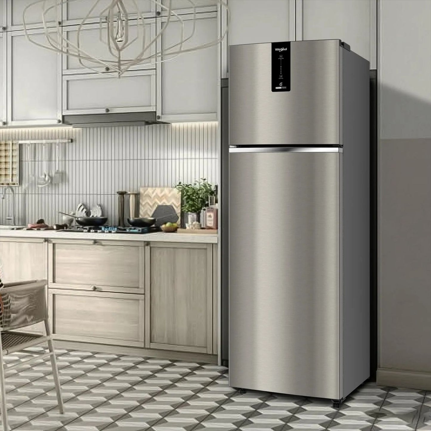 Whirlpool Intellifresh 235 Litres 3 Star Frost Free Double Door Convertible Refrigerator with 6th Sense Technology (22139, Grey)