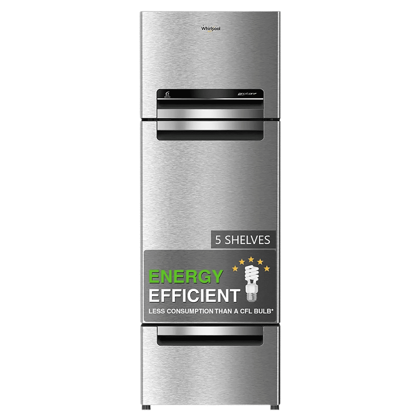Whirlpool Protton 215 Litres Frost Free Triple Door Refrigerator with Zeolite Technology (22164, Radiant Steel)