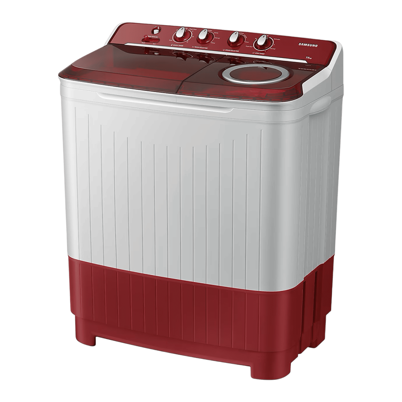 SAMSUNG 7.5 kg 5 Star Semi Automatic Washing Machine with Rat Protection (WT75B3200RR/TL, Dark Grey)