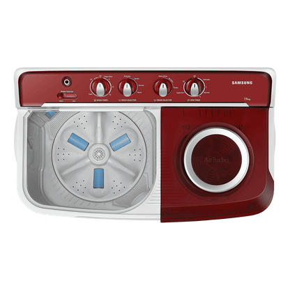 SAMSUNG 7.5 kg 5 Star Semi Automatic Washing Machine with Rat Protection (WT75B3200RR/TL, Dark Grey)