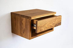 Modern Floating Nightstand with Drawer – Space-Saving Floating Bedside Table with Hidden Storage – Sleek Wall-M