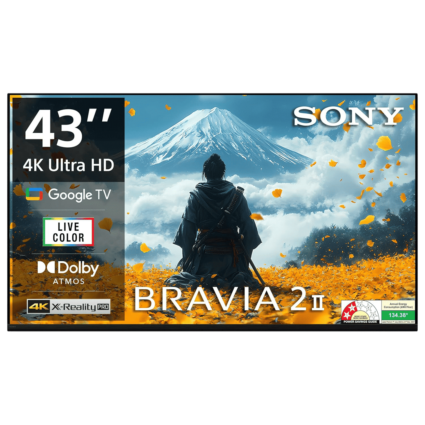 SONY BRAVIA 2 II 109.22 cm (43 inch) LCD 4K Ultra HD Smart Android TV with Google Voice Assistant (2025 model)