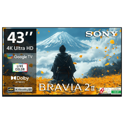 SONY BRAVIA 2 II 109.22 cm (43 inch) LCD 4K Ultra HD Smart Android TV with Google Voice Assistant (2025 model)