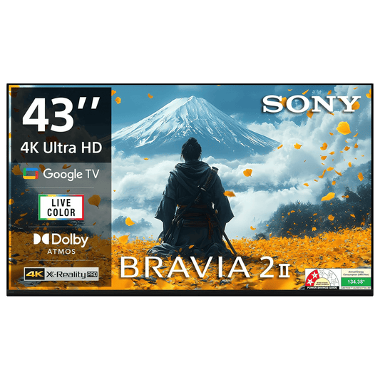 SONY BRAVIA 2 II 109.22 cm (43 inch) LCD 4K Ultra HD Smart Android TV with Google Voice Assistant (2025 model)