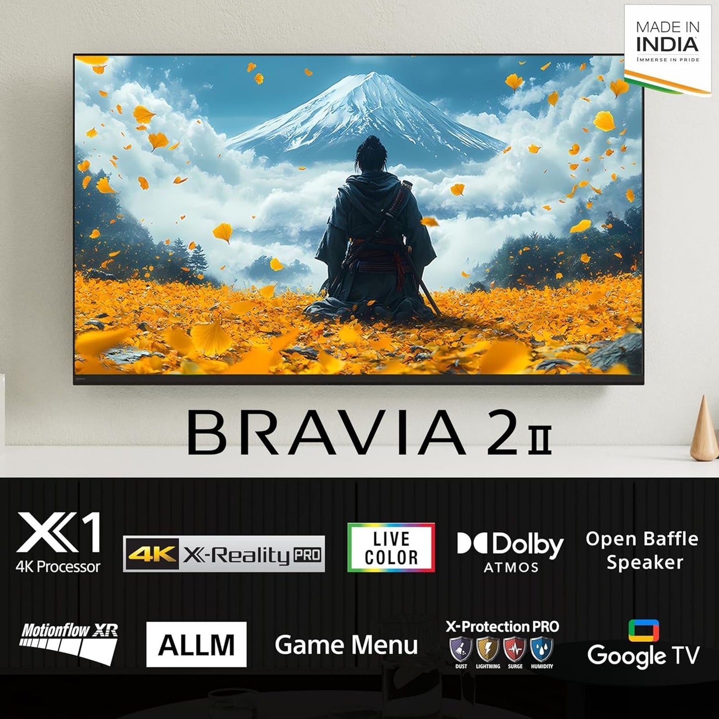 SONY BRAVIA 2 II 109.22 cm (43 inch) LCD 4K Ultra HD Smart Android TV with Google Voice Assistant (2025 model)