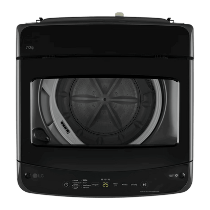 LG 7 kg 5 Star Inverter Fully Automatic Top Load Washing Machine (T70VBMB4ZD.ABMQEIL, Smart Diagnosis, Middle Black)
