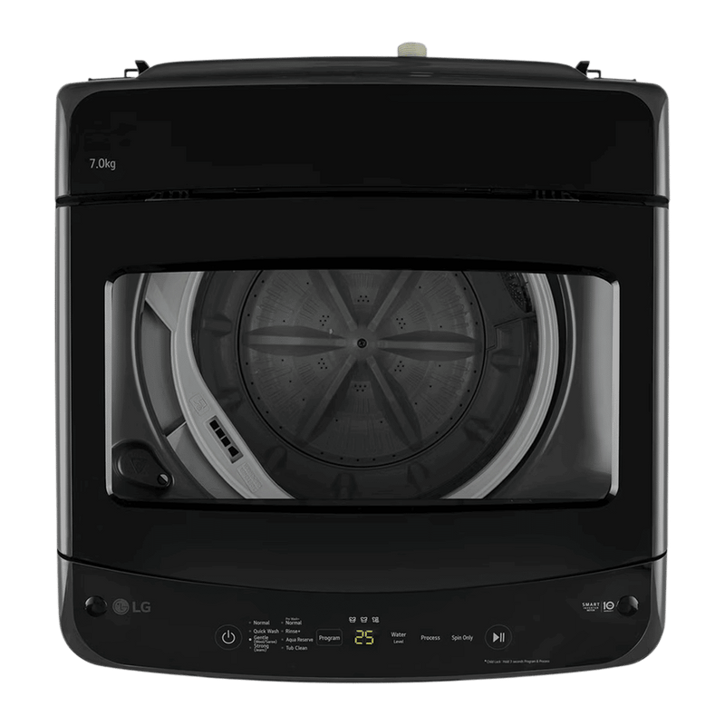 LG 7 kg 5 Star Inverter Fully Automatic Top Load Washing Machine (T70VBMB4ZD.ABMQEIL, Smart Diagnosis, Middle Black)