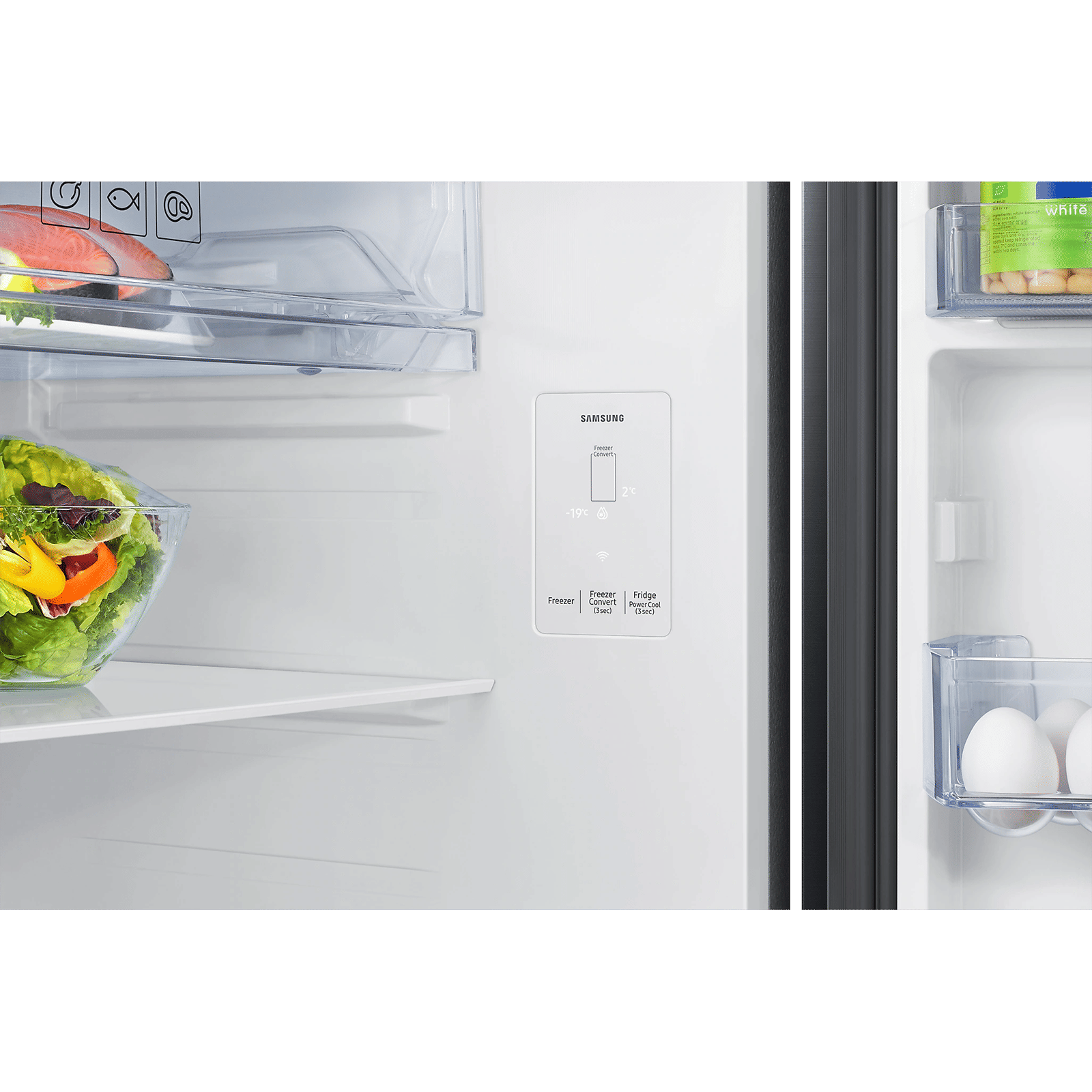 SAMSUNG Bespoke 467 Litres 2 Star Frost Free Double Door Smart Wifi Enabled Refrigerator with AI Energy Mode (RT80F51C2FHL, Black Doi)