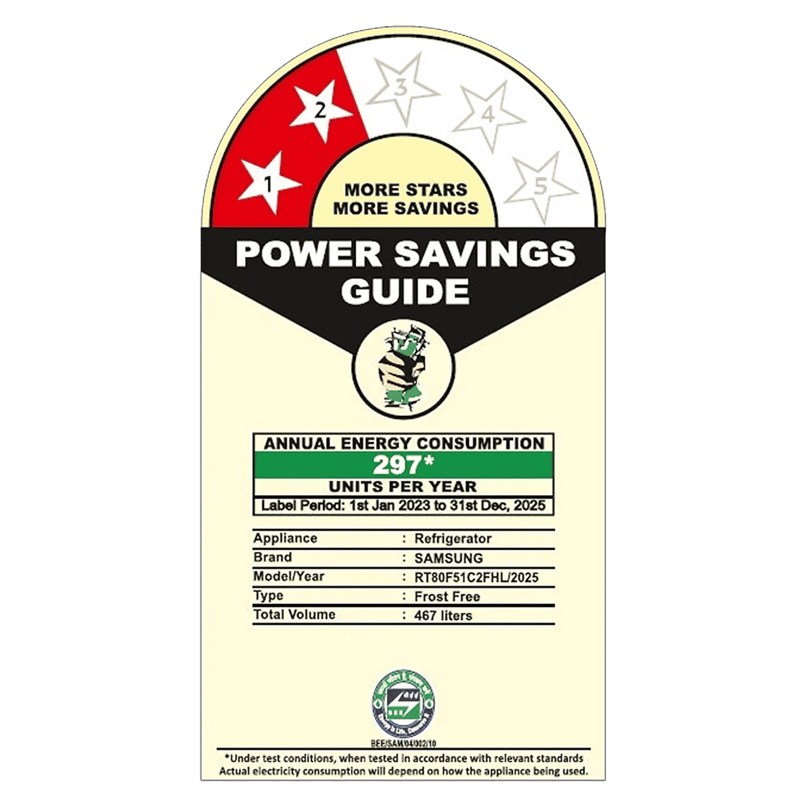 SAMSUNG Bespoke 467 Litres 2 Star Frost Free Double Door Smart Wifi Enabled Refrigerator with AI Energy Mode (RT80F51C2FHL, Black Doi)