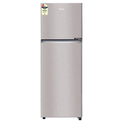 Haier HRF-3182I 268 Litres 2 Star Frost Free Double Door Convertible Refrigerator with Turbo Icing Technology (HRF-3182IBNS-P, Nickel Steel)